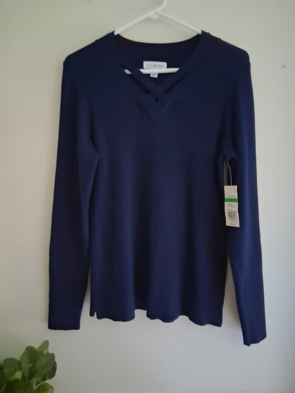 Kirkland Signature Women's Navy V-Neck Sweater